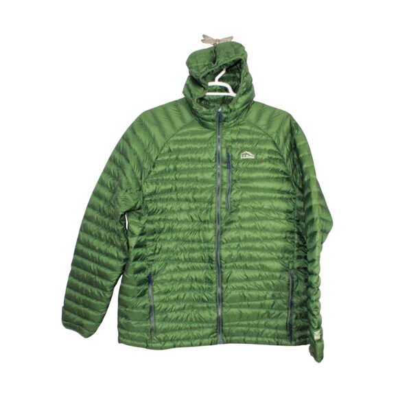 LL Bean Ultralight 850 Down Sweater Hooded Jacket Green XXXL Tall - Picture 1 of 12